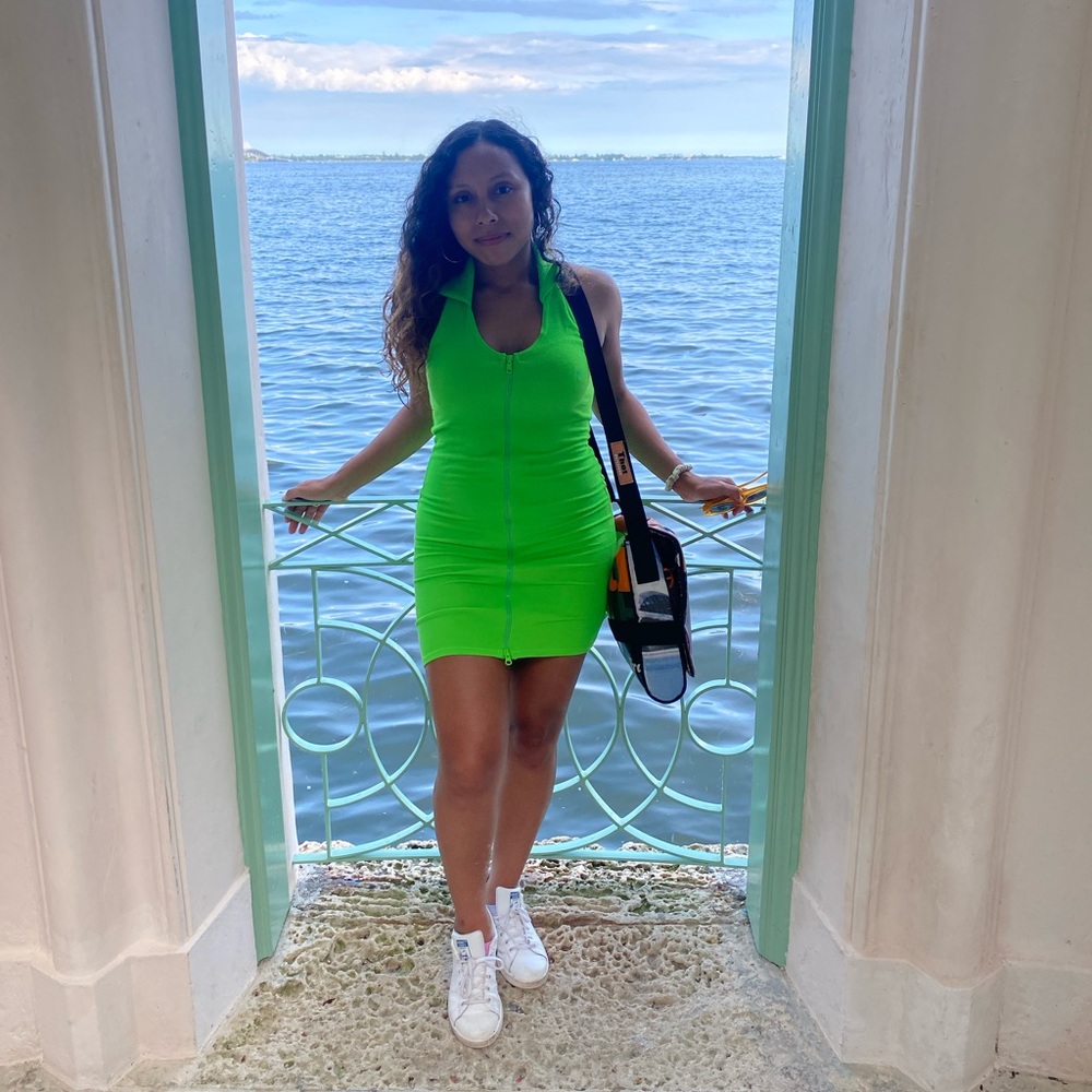 Green Halter Top Mini Dress